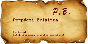 Porpáczi Brigitta névjegykártya